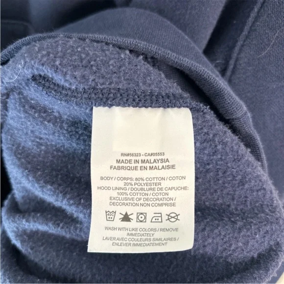 Gaston College Rhinos Nike Hoodie Fleece Sweatshirt Softball Navy Blue Gold 2XL - Picture 10 of 10